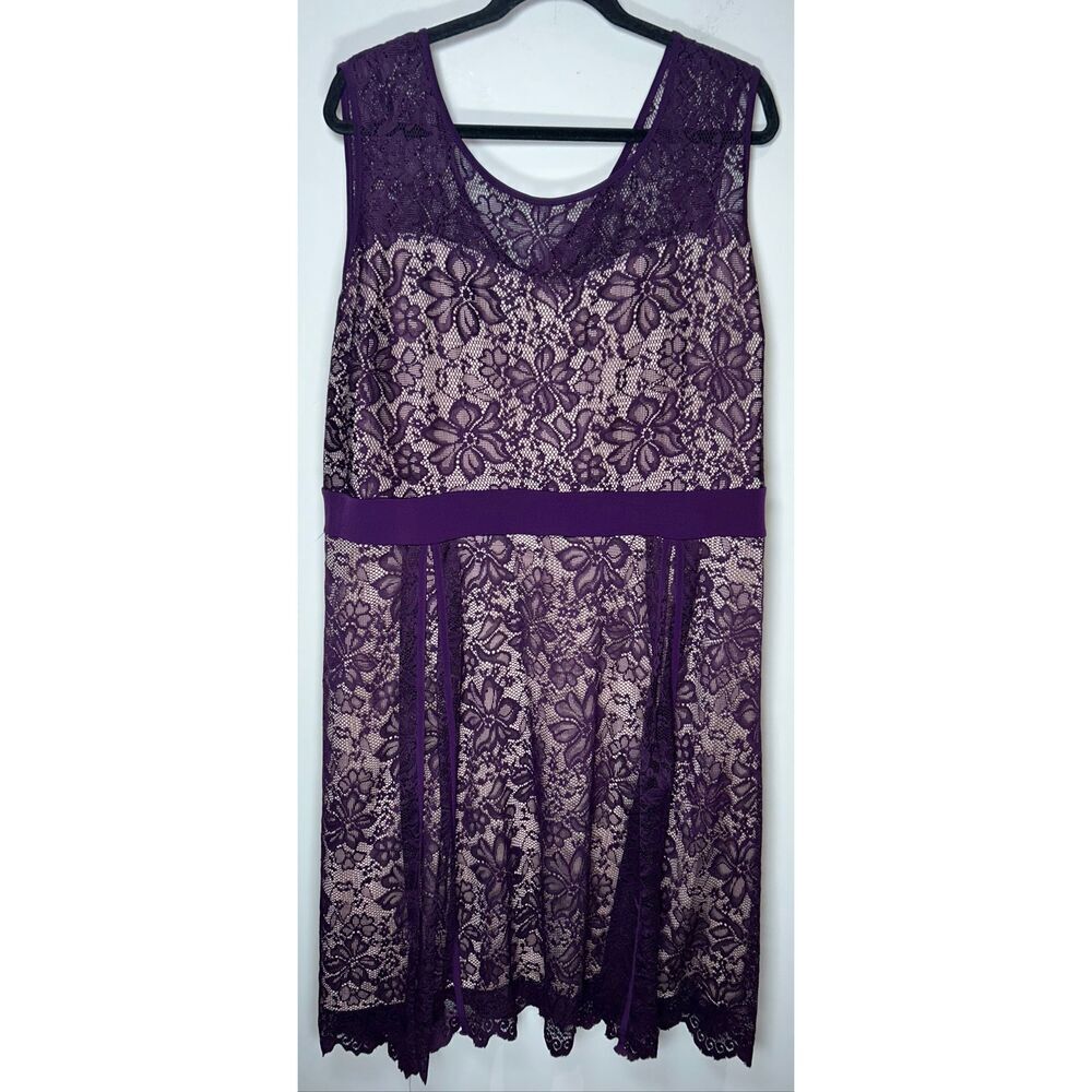 Purple lace dress size 3x
